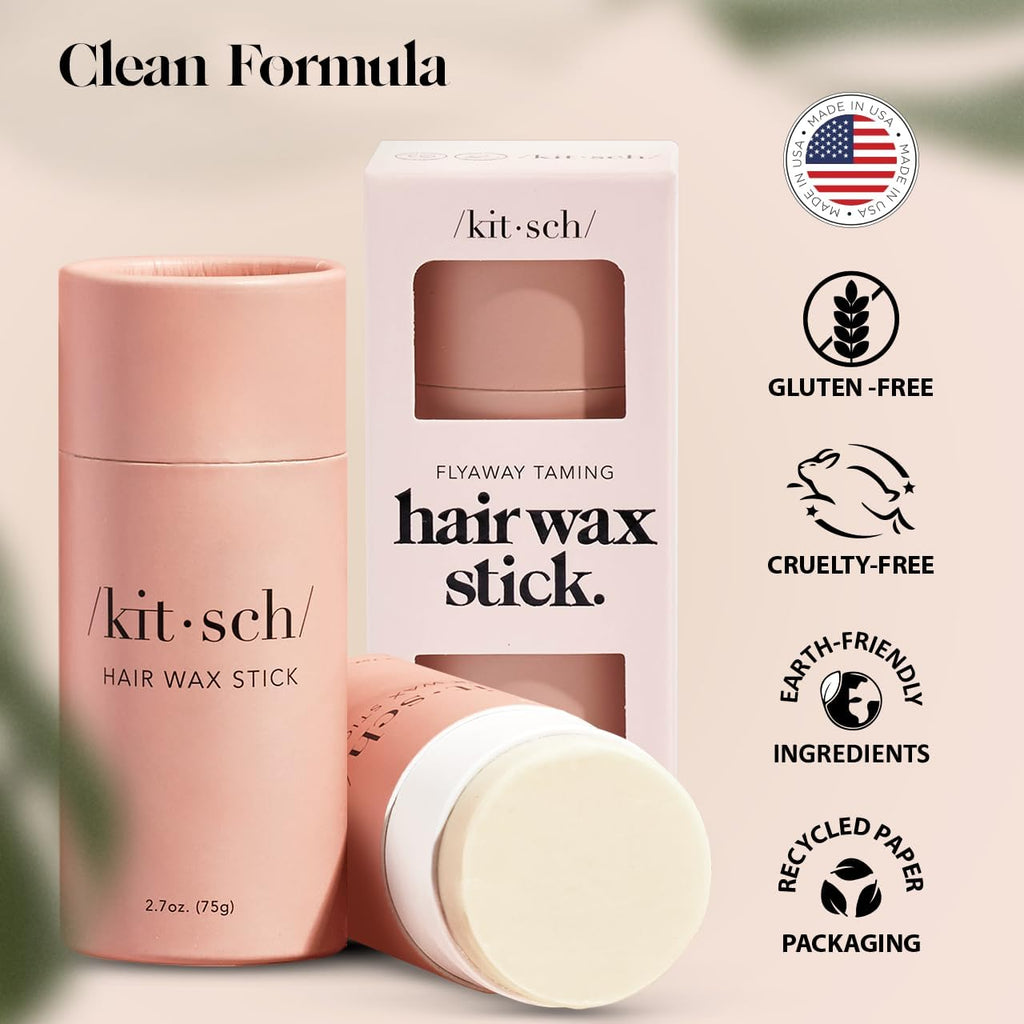 Kitsch Hair Wax Stick for Women & Men | Anti-Frizz, No Residue, All-Day Hold (2.7 oz)
