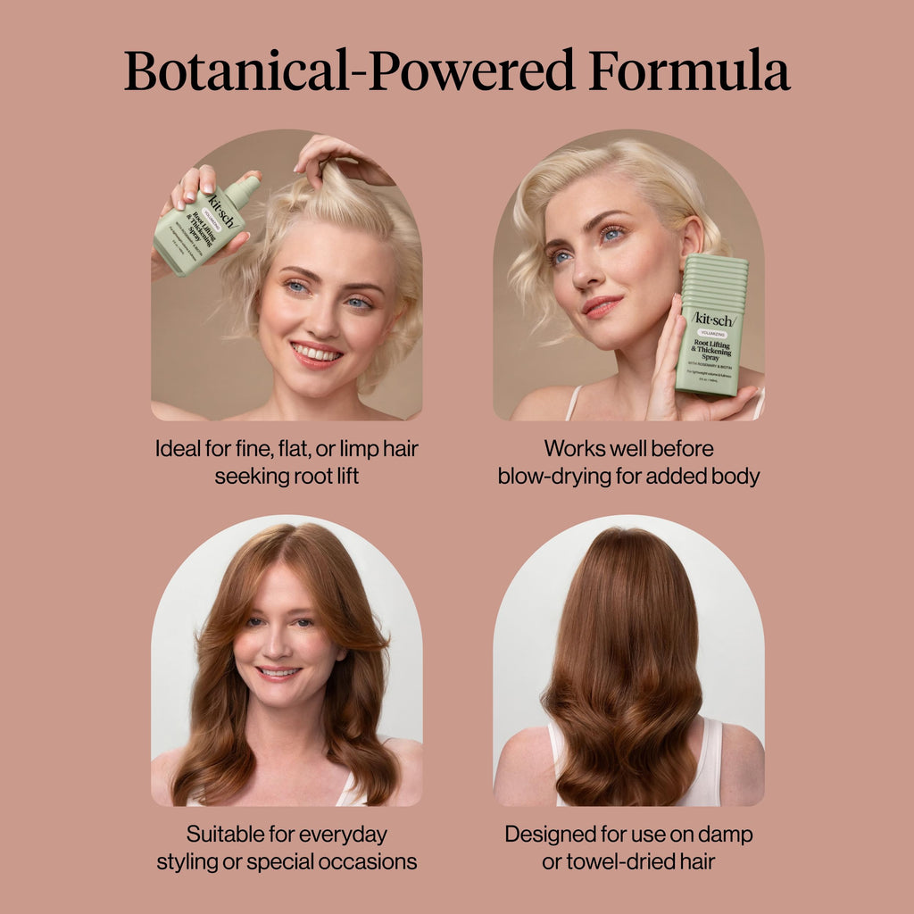 Kitsch Root Lifting Spray for Fine Hair – Lightweight Volumizing Spray with Rosemary & Biotin