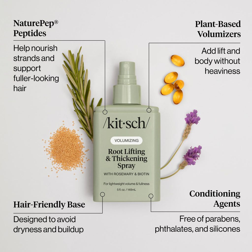 Kitsch Root Lifting Spray for Fine Hair – Lightweight Volumizing Spray with Rosemary & Biotin