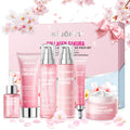 KIUORET Sakura Skin Care Set – 6-Piece Korean Kit for Hydration & Gentle Anti-Aging