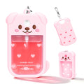 Kivzex Dog Silicone Case for Touchland 1oz Sprays - Pink, Keychain Clip, Fits Power Mist & Glow Mist