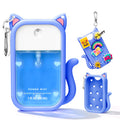 Kivzex Cat Silicone Case for Touchland 1oz Spray – Blue, Keychain & Charms