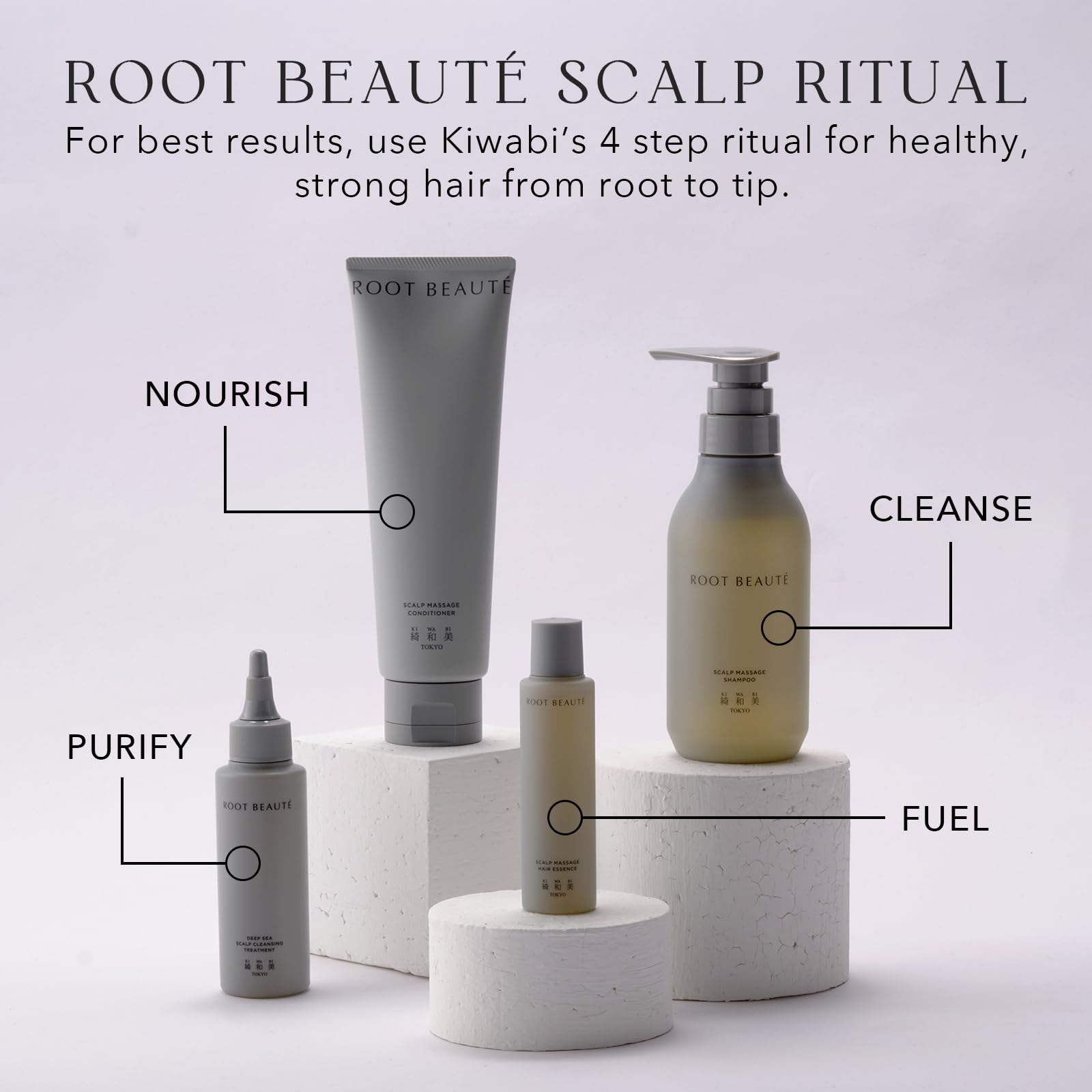 KIWABI Root Beaute Deep Sea Scalp Detox Gel – Mineral Ocean Water & 10 Botanicals (90ml)