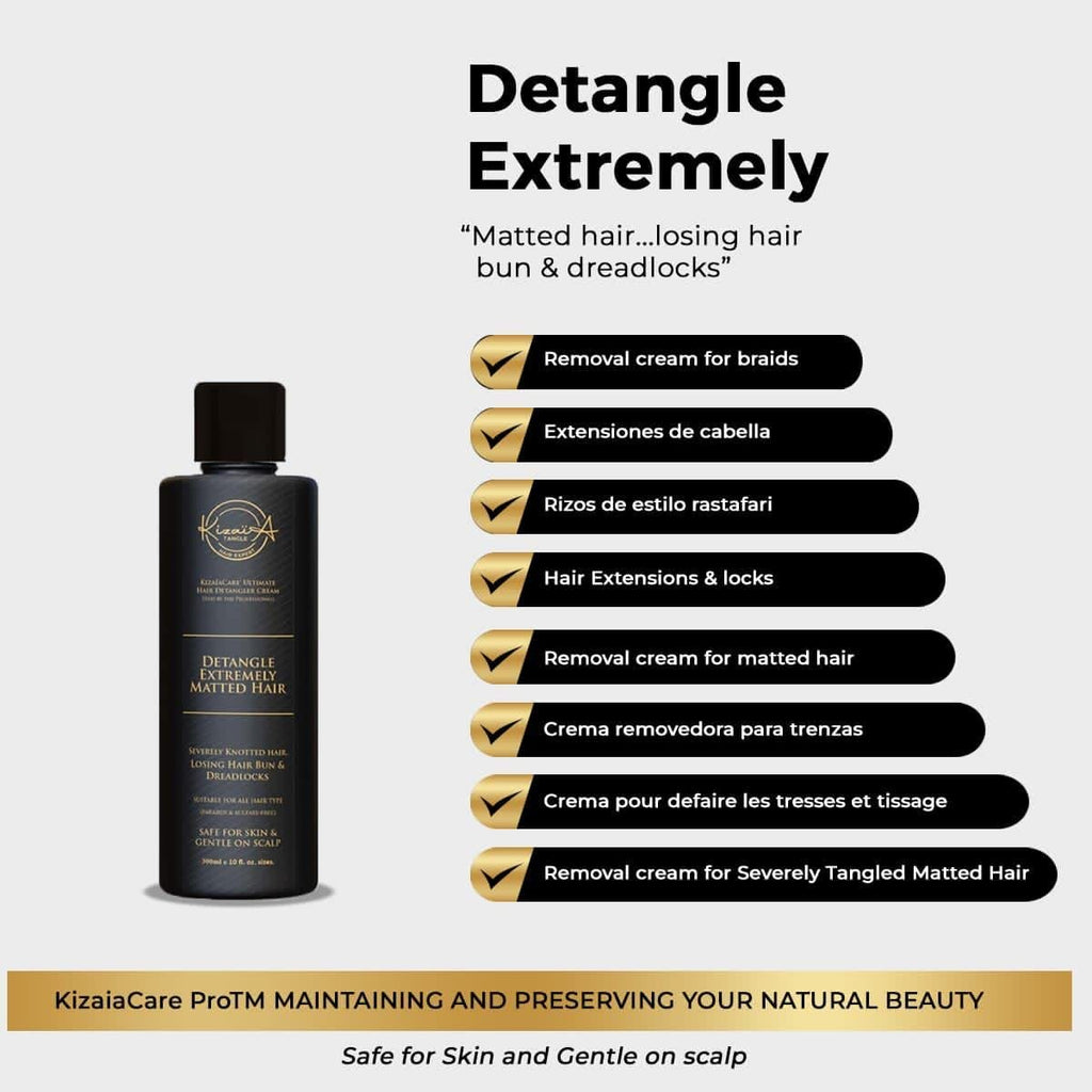 KizaiaCare Ultimate Matted Hair Detangler - Painless Detangling for All Hair Types | Adults & Children