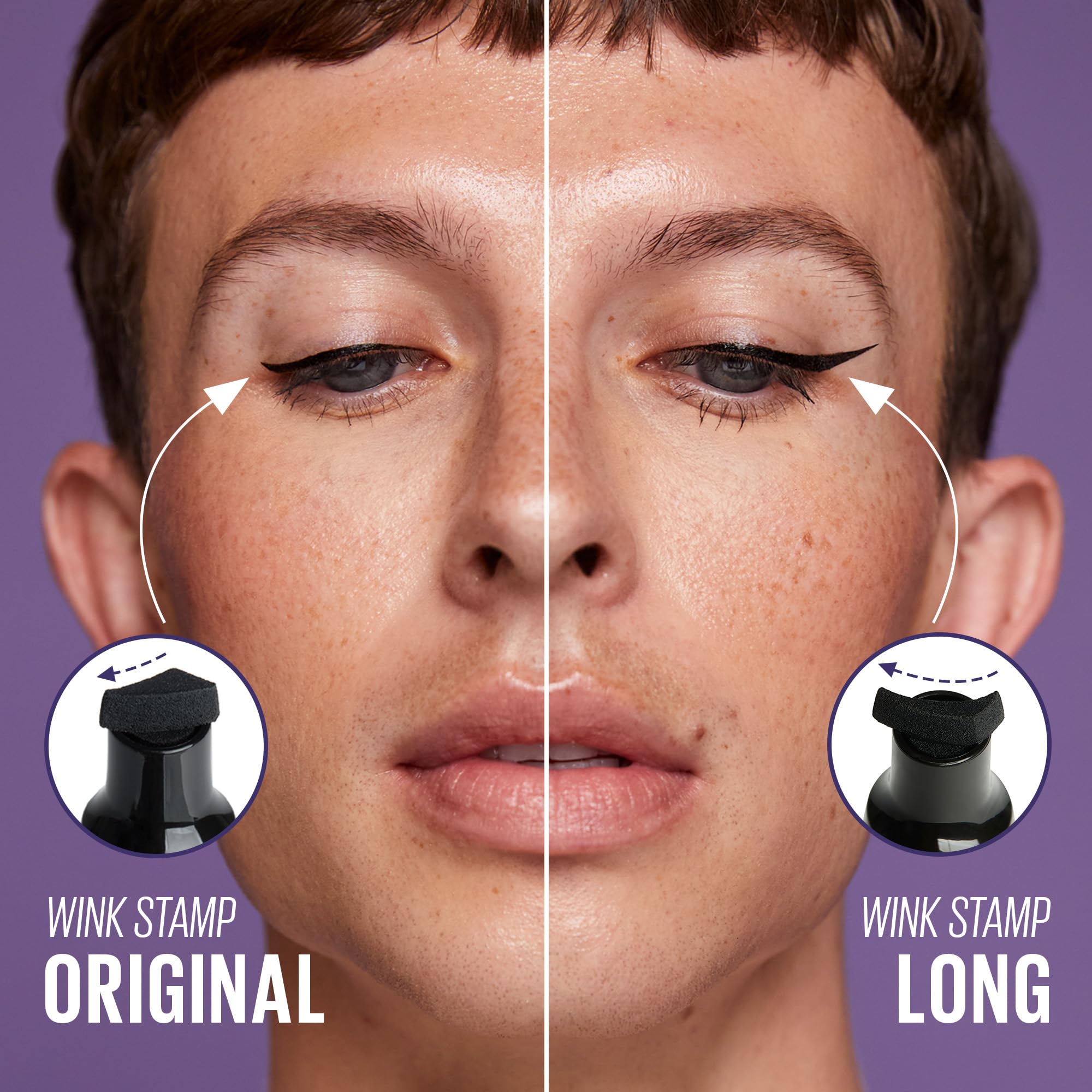 Kaja Winged Eyeliner Set - Wink Stamp Long | Avocado Extract, Waterproof & Smudge-Proof