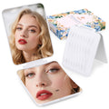 klarh Travel Makeup Mirror with 1X/10X Magnification – Portable Folding Vanity (Pearl White)