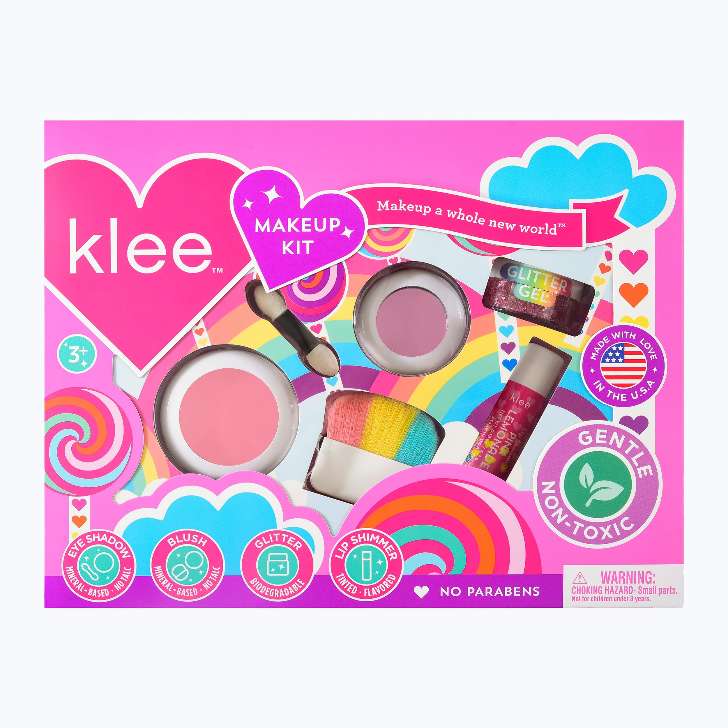 Klee Naturals Breezy Does It Makeup Kit for Kids — Non-Toxic, Made in USA