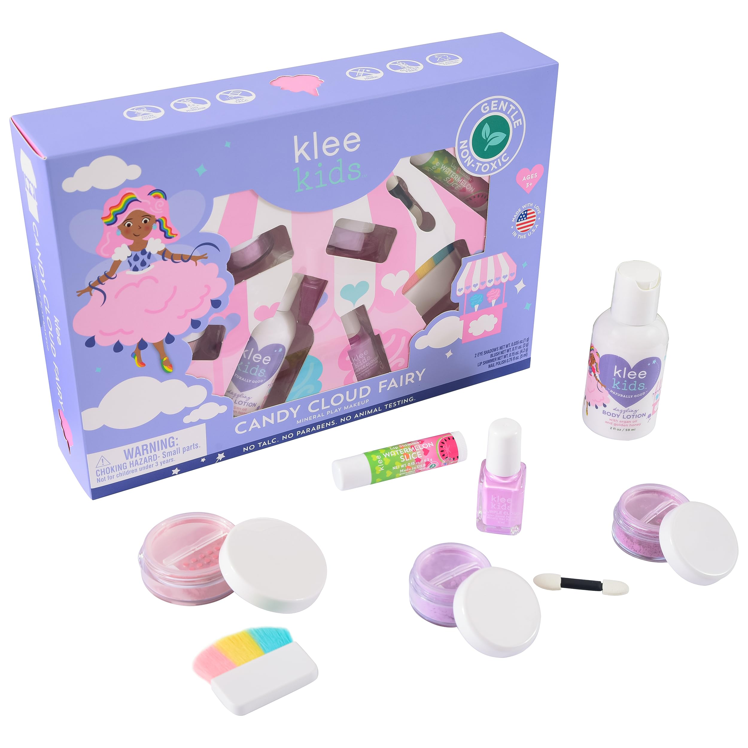 Klee Naturals Deluxe Mineral Play Makeup Kit – Gentle & Non-Toxic, Made in USA