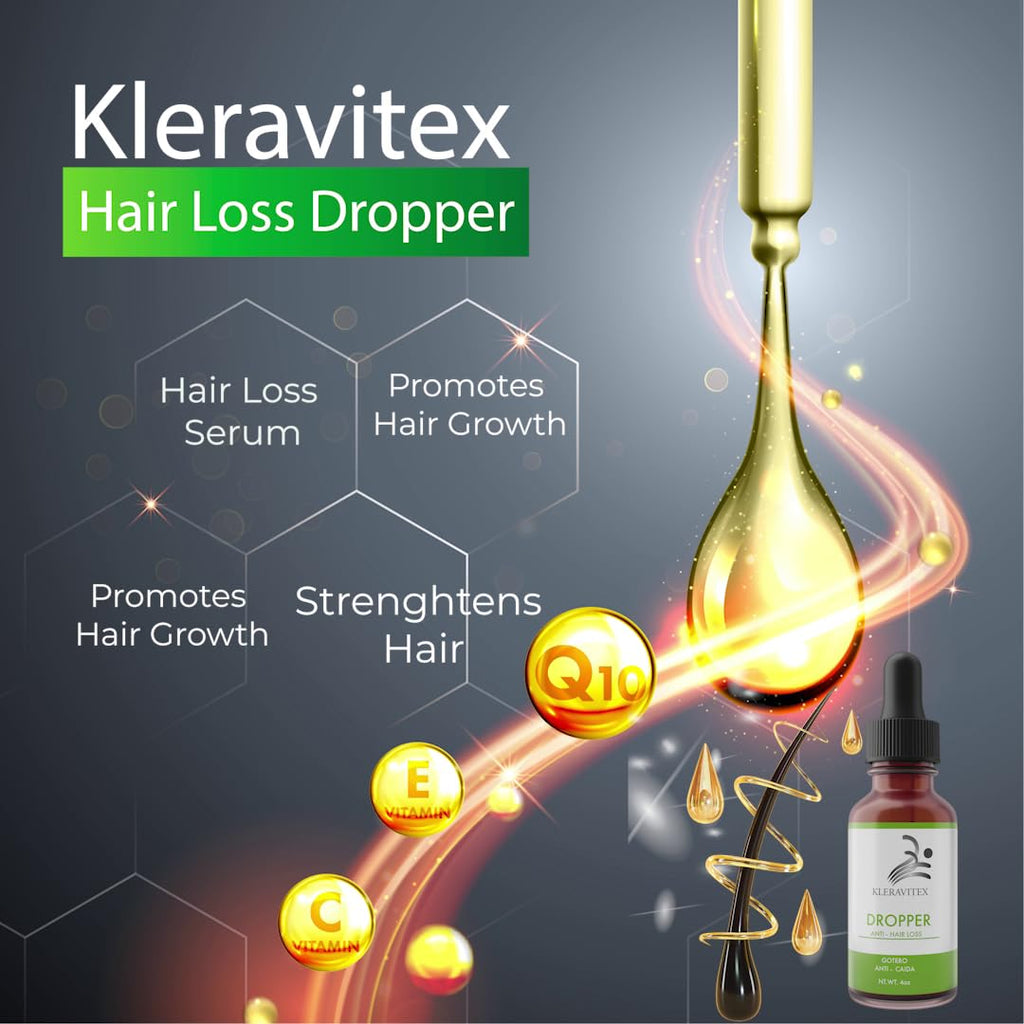 Kleravitex Anti-Hair Loss Dropper – Natural Hair Growth Serum for Thinning Hair, Dandruff & Scalp Nourishment