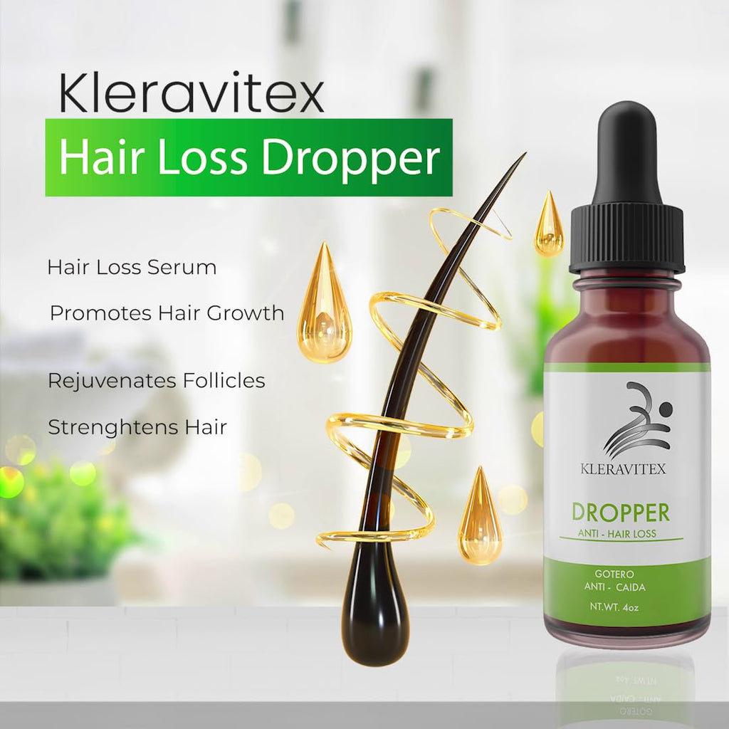 Kleravitex Anti-Hair Loss Dropper – Natural Hair Growth Serum for Thinning Hair, Dandruff & Scalp Nourishment