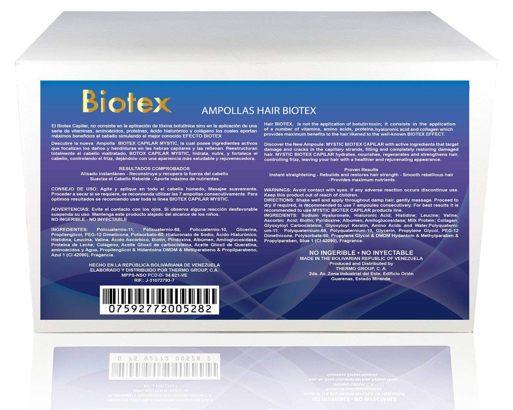Kleravitex Mystic Biotex Ampoule | Anti-Frizz Hair Repair (Pack 24)