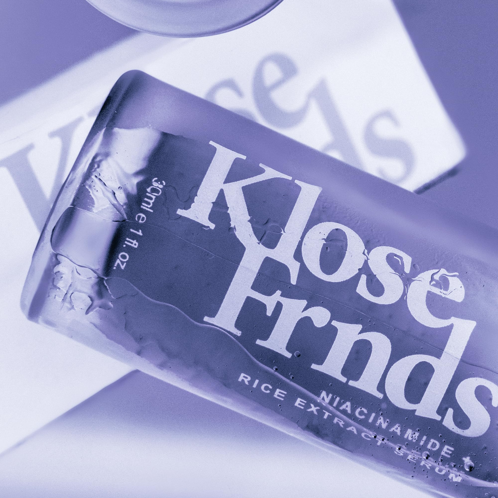 KLOSE FRNDS Niacinamide & Rice Extract Facial Serum – Hydrating Glow with Hyaluronic Acid, Centella & Licorice | 1 fl oz