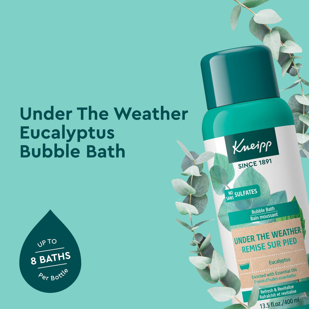 Kneipp Under The Weather Eucalyptus Aromatherapy Bubble Bath – Vegan, Sulfate Free, 13.5 fl oz | Up To Eight Baths