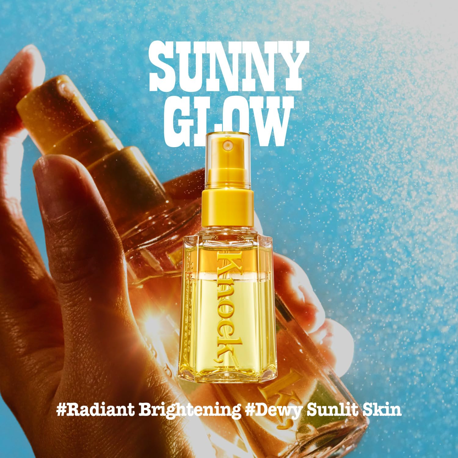Knock Shaking Serum Mist – Portable Hydration with PDRN, Glutathione & Hyaluronic Acid | Sunny Glow 50ml