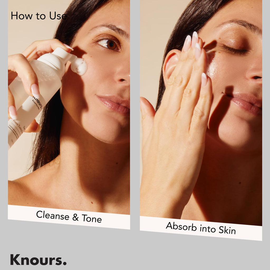Knours Soothing Essence Foam Toner — 3-in-1 Cleanse, Tone & Prep (150ml) with Centella & Sea Buckthorn