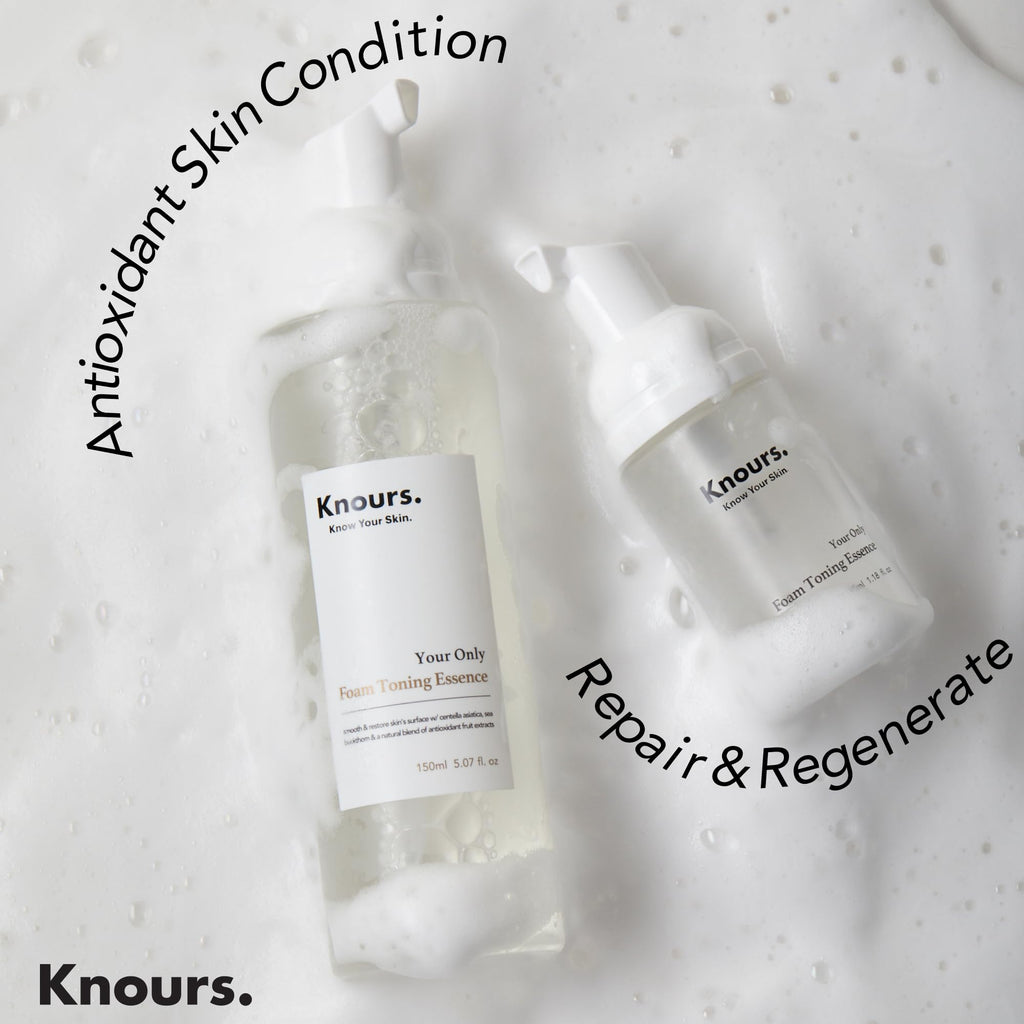 Knours Soothing Essence Foam Toner — 3-in-1 Cleanse, Tone & Prep (150ml) with Centella & Sea Buckthorn