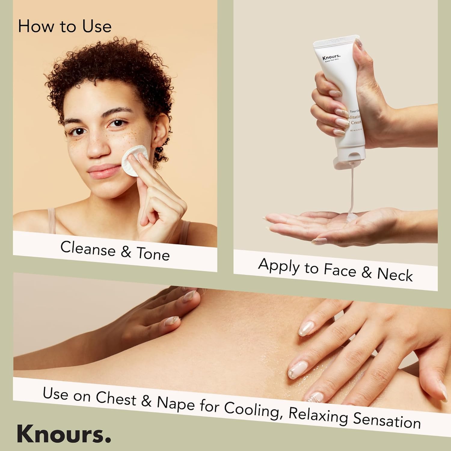 Knours Light Weight Water Based Gel Moisturizer – Peppermint Squalane & Ceramide NP | Hydrating, Cooling & Vegan (80ml)