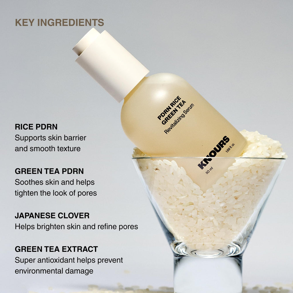 Knours PDRN Rice & Green Tea Revitalizing Serum | Hydration, Glow & Clarity 50ml