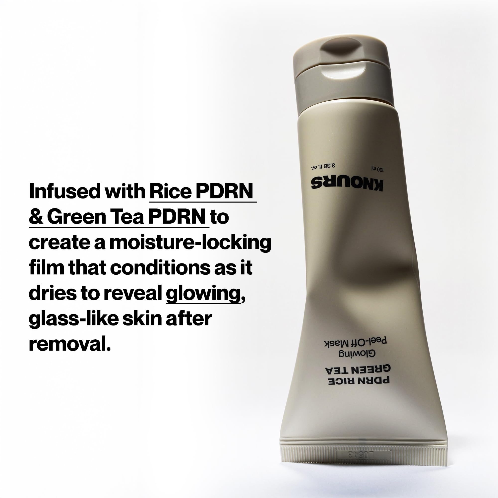 Knours PDRN Rice & Green Tea Glowing Peel Off Mask – Hydration, Brightening, Glass-Like Skin (100ml)