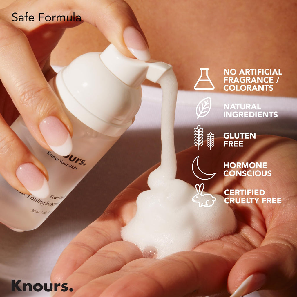 Knours Soothing Essence Foam Toner — 3-in-1 Cleanse, Tone & Prep (150ml) with Centella & Sea Buckthorn