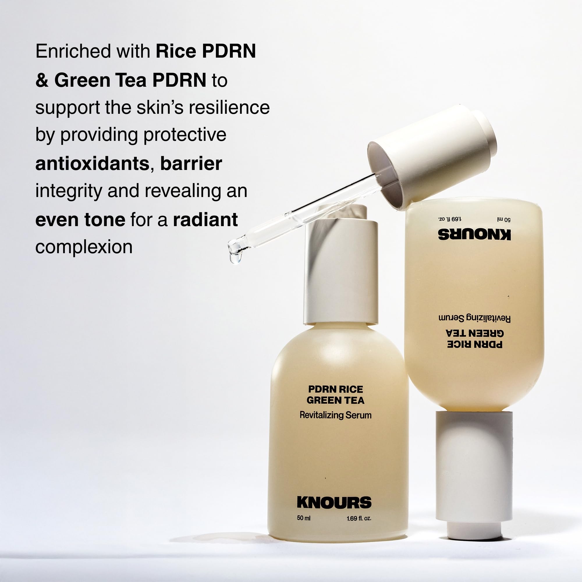 Knours PDRN Rice & Green Tea Revitalizing Serum | Hydration, Glow & Clarity 50ml