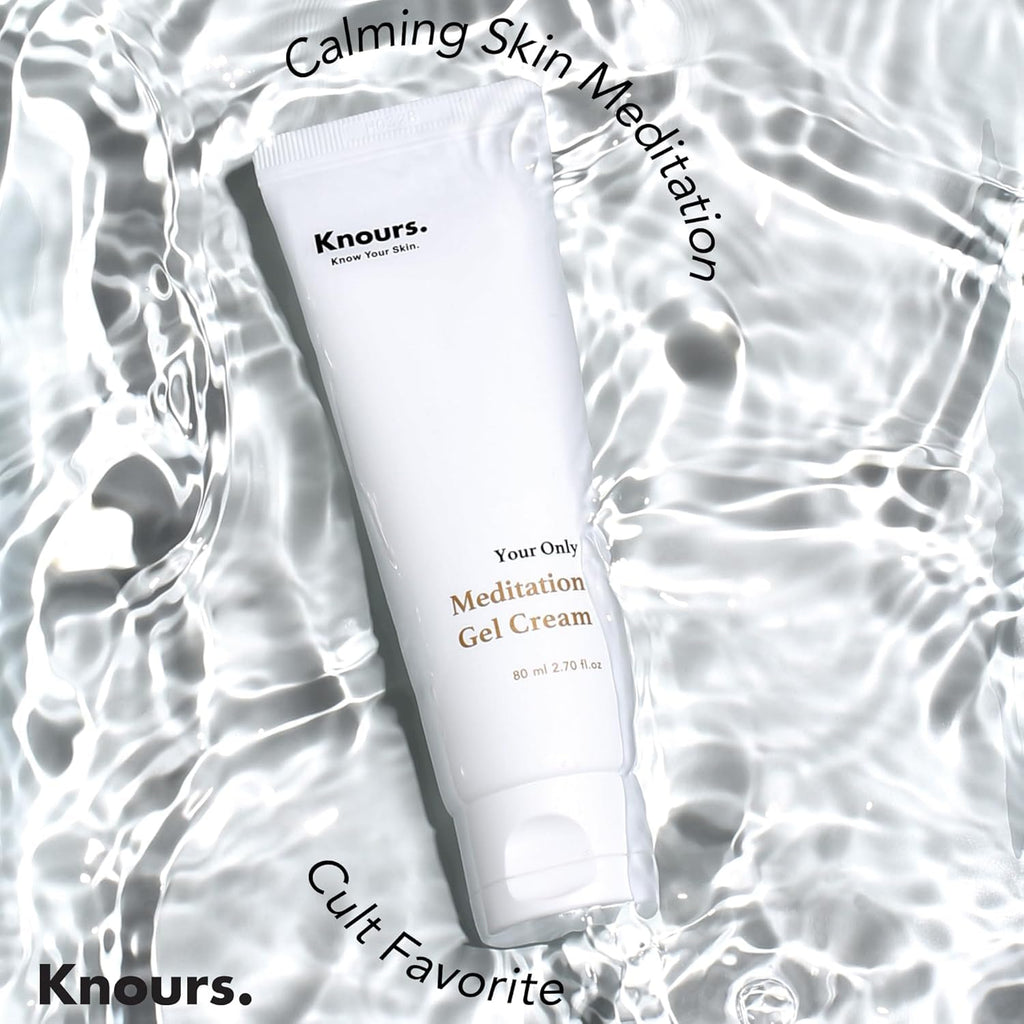 Knours Light Weight Water Based Gel Moisturizer – Peppermint Squalane & Ceramide NP | Hydrating, Cooling & Vegan (80ml)
