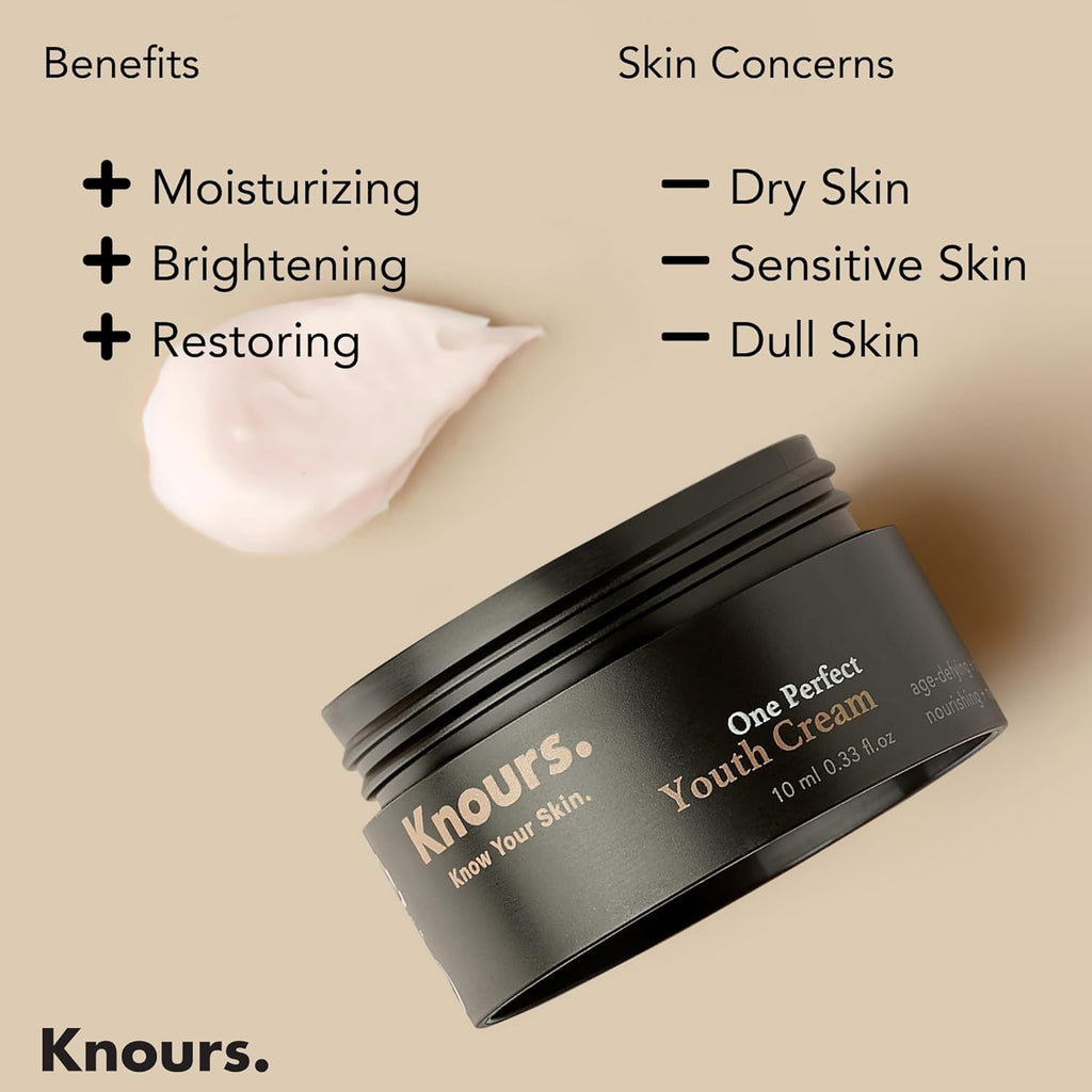 Knours Youth Cream: Moisturizing Shea Butter with Sweet Almond Oil and Niacinamide – Clean Beauty (50ml)