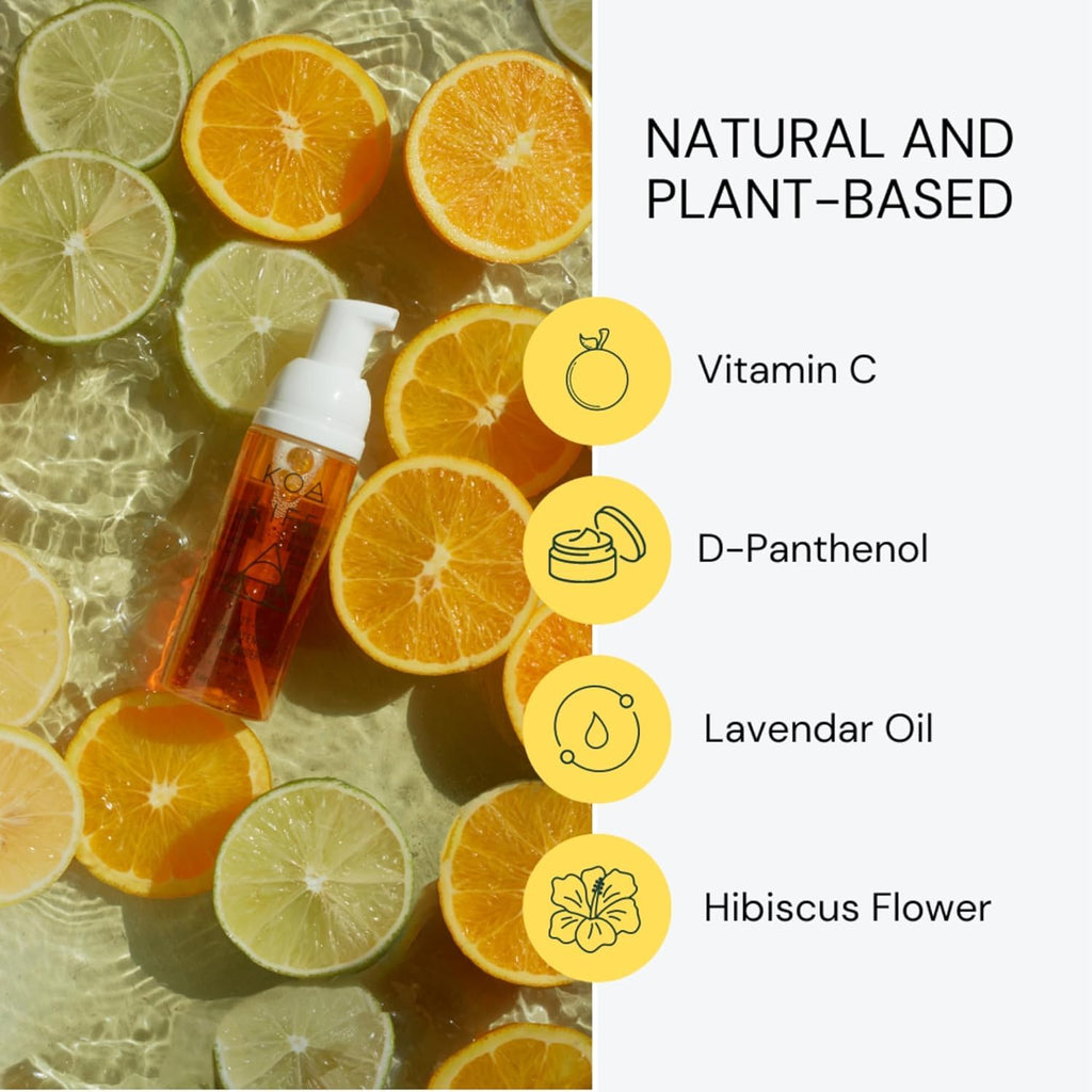 KOA LIFE Vit-C Brightening Facial Cleanser XL | Vitamin C Foam Cleanser (Vegan)