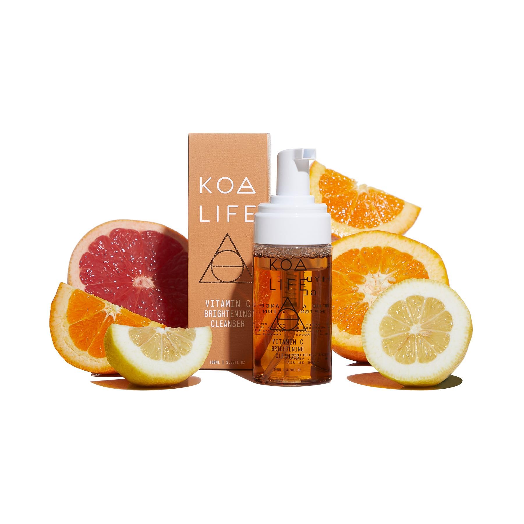 KOA LIFE Vit-C Brightening Facial Cleanser XL | Vitamin C Foam Cleanser (Vegan)