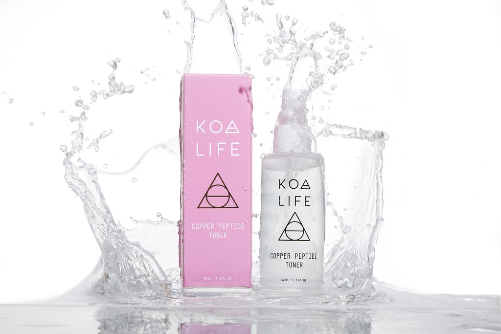 KOA LIFE Copper Peptide Anti-Aging Facial Toner – Plant-Based Hydration for Glow & Collagen Support (1.7 fl oz)