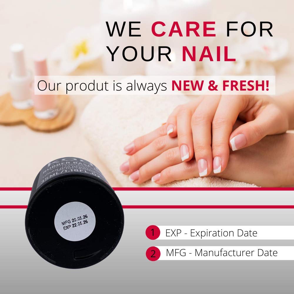 KODI Professional Rubber Base Gel – 35ml | Soak-Off Base for Long-Lasting Nail Layers