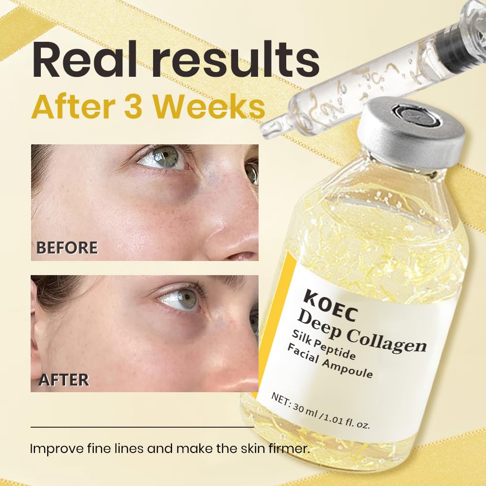 KOEC Deep Collagen Silk Peptide Ampoule Serum – Intensive Lift, Hydration & Smoothing