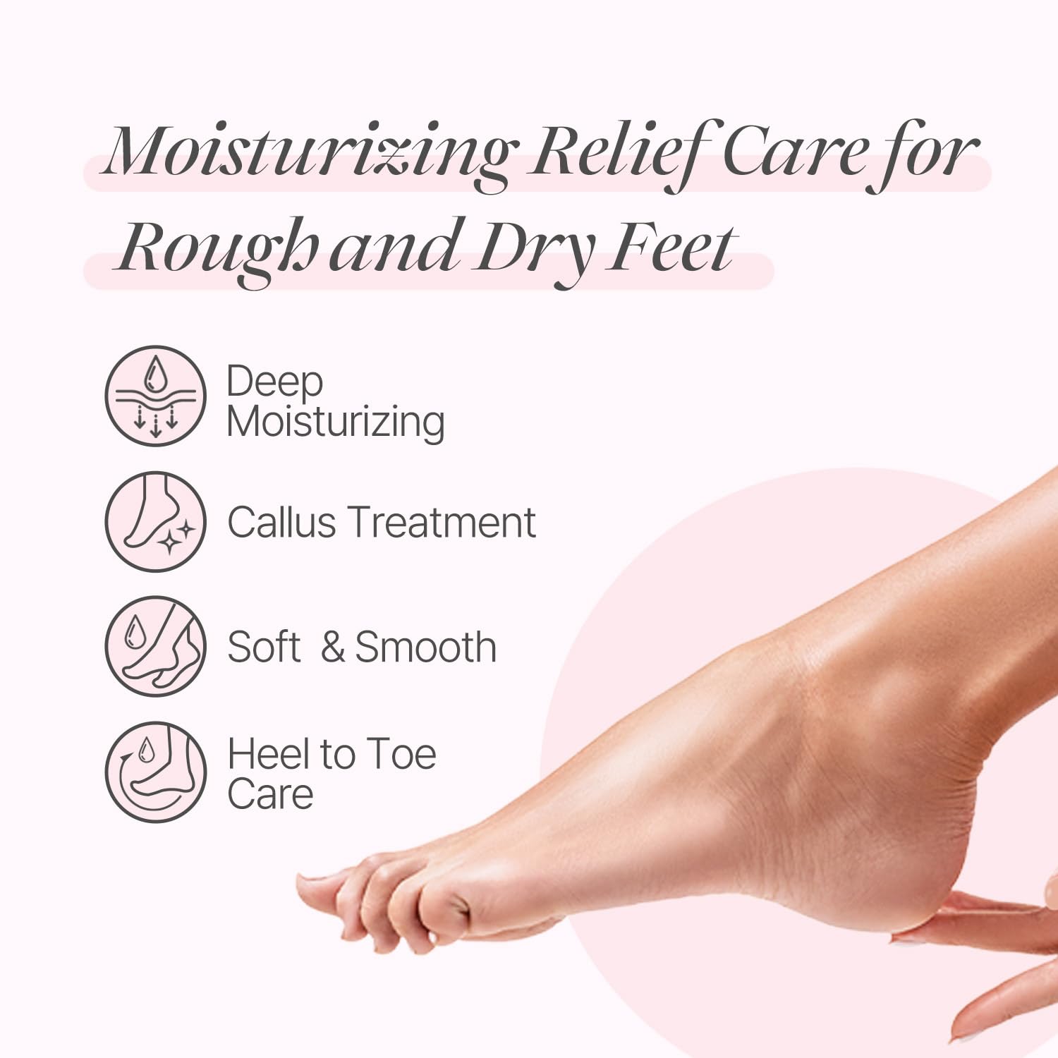 Koelf Rose Petal Satin Foot Mask – Intensive Nourishing Foot Mask Socks with Rose, Peptide & Shea Butter