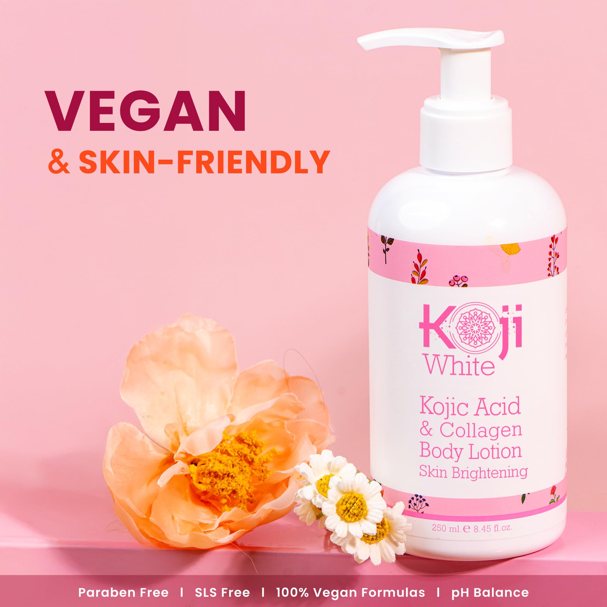 Koji White Kojic Acid & Collagen Body Lotion 2-Pack Gift Set – Even Skin Tone, Vegan