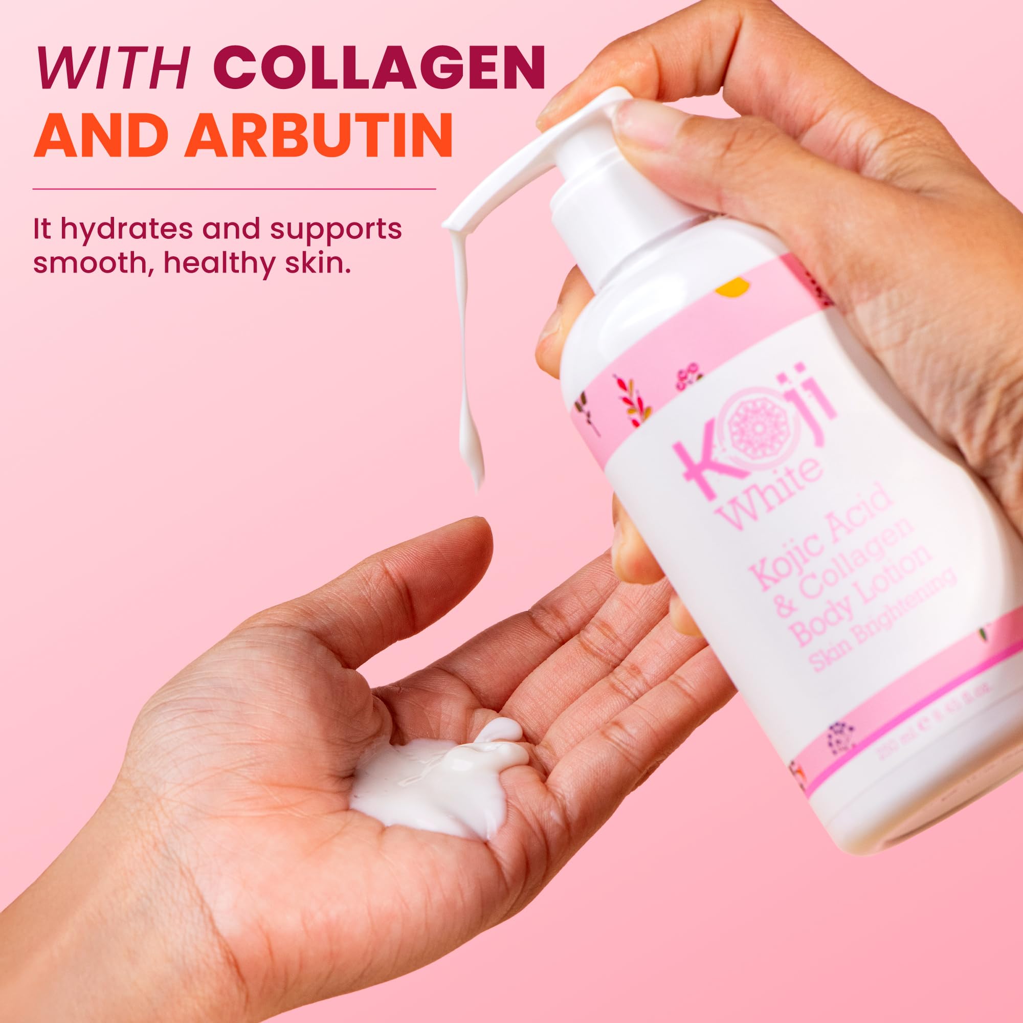 Koji White Kojic Acid & Collagen Body Lotion 2-Pack Gift Set – Even Skin Tone, Vegan