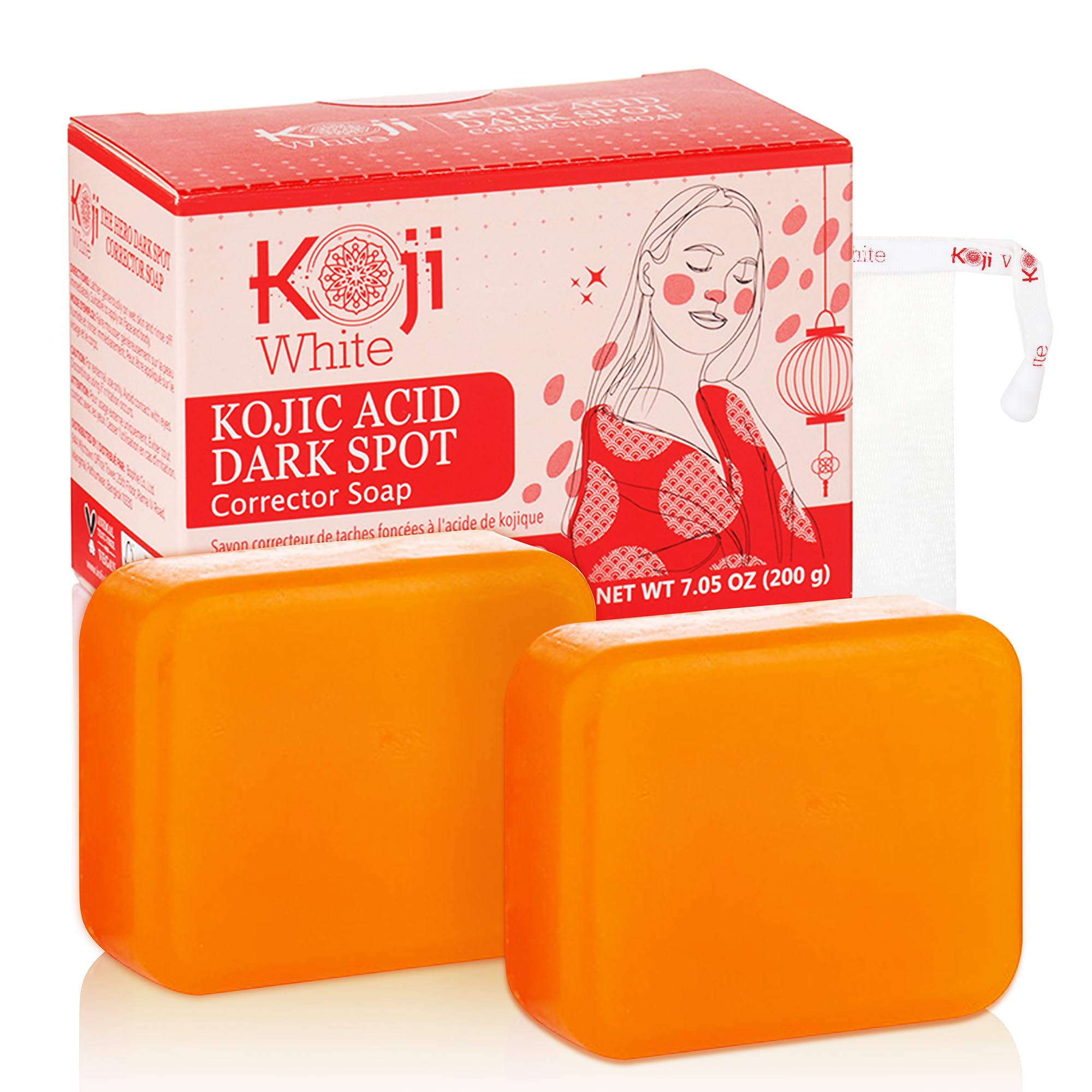 Koji White 4% Kojic Acid Dark Spot Corrector Soap – Vitamin C & Licorice Bar
