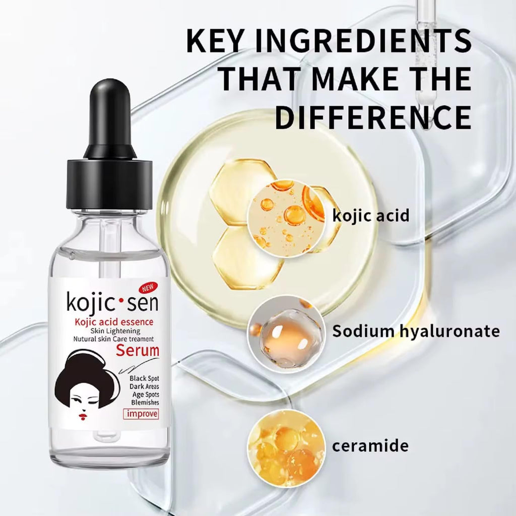 Kojic Acid Essence Serum – Hydrating Facial Serum with Ceramide & Hyaluronic Acid | 30ml