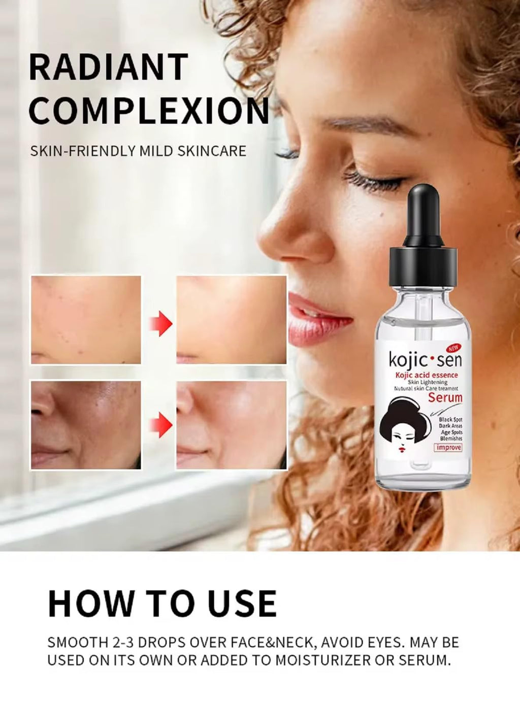 Kojic Acid Essence Serum – Hydrating Facial Serum with Ceramide & Hyaluronic Acid | 30ml