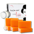 KOJIE SAN Face & Body Soap (6 Bars) + Relumins Deep Pore Brush – Kojic Acid Brightening Set