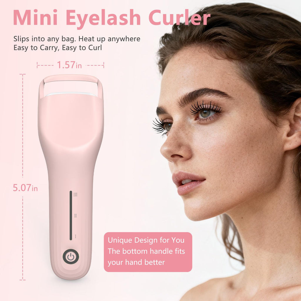 KOKABI Heated Eyelash Curler – 10s Heat, 3 Temp Levels, USB-C Rechargeable