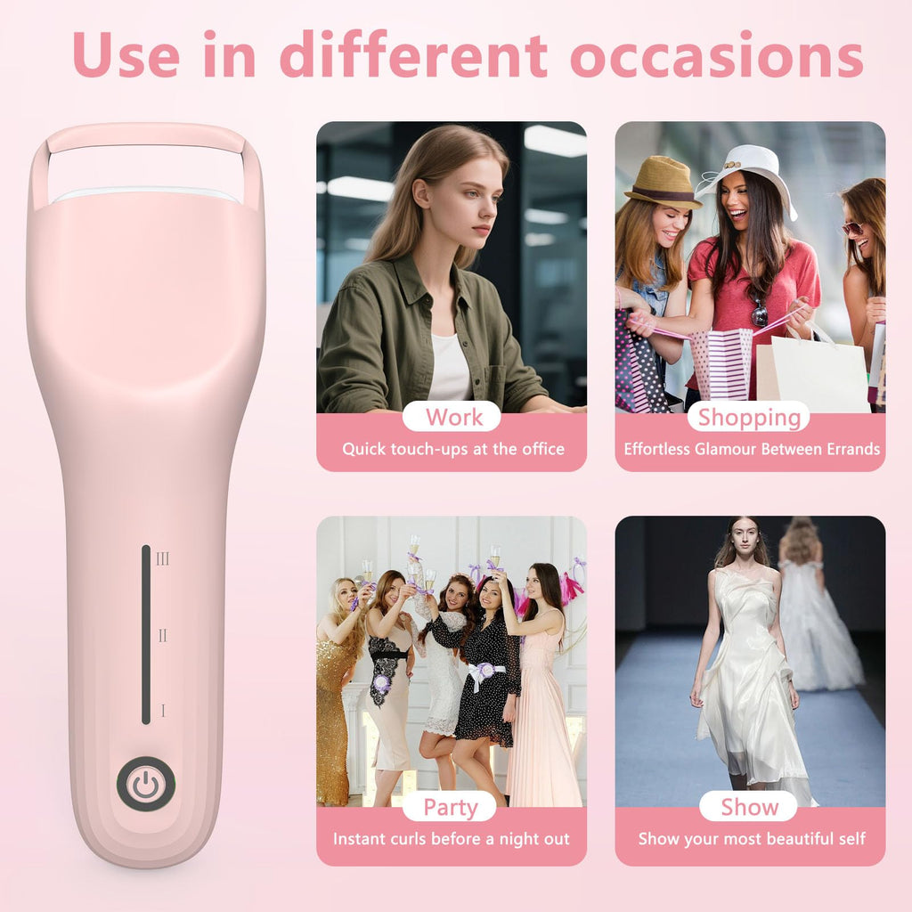 KOKABI Heated Eyelash Curler – 10s Heat, 3 Temp Levels, USB-C Rechargeable