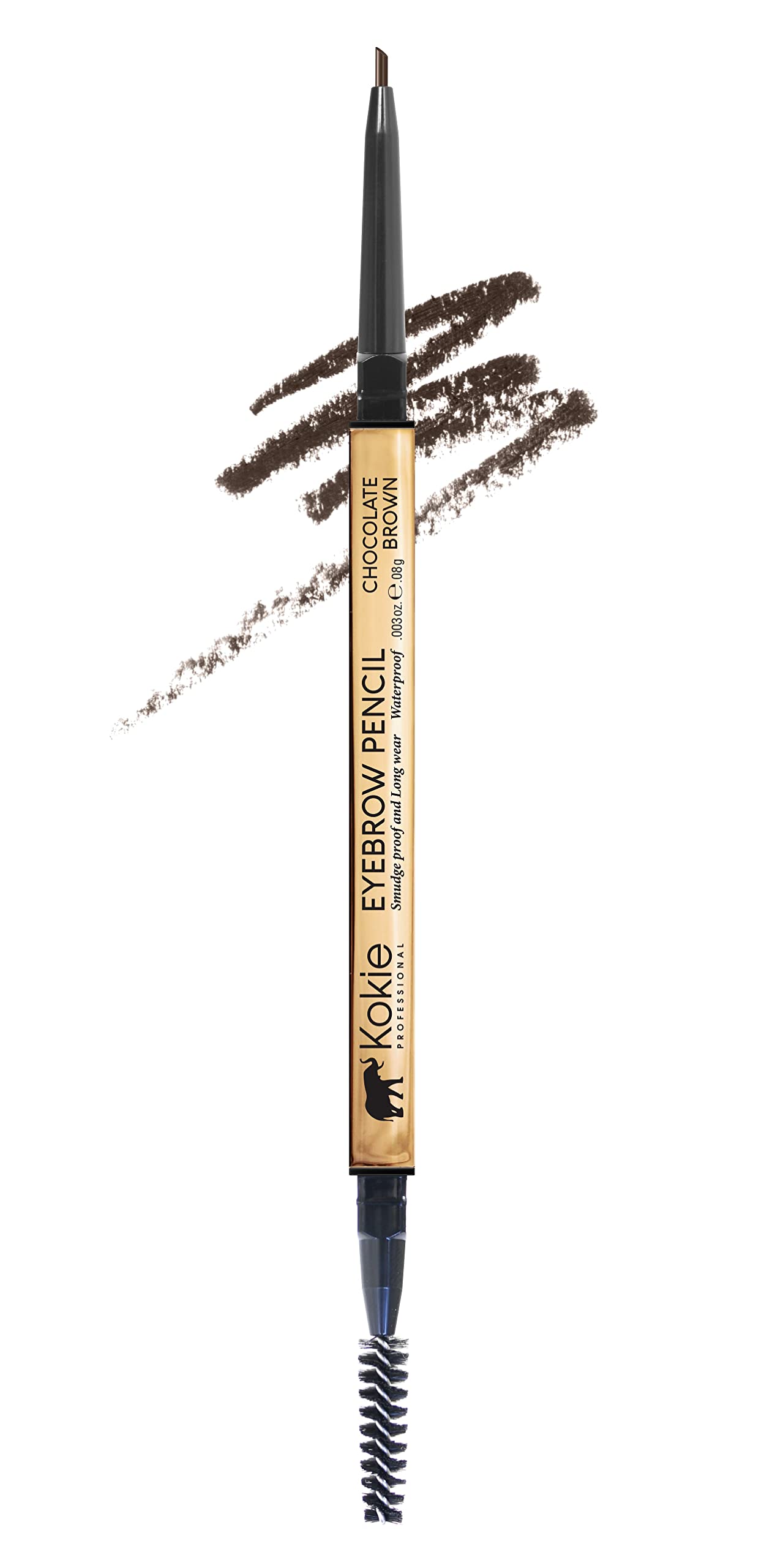 Kokie Micro-Fine Eyebrow Pencil Chocolate Brown GB265 | Precise & Smudge-Proof