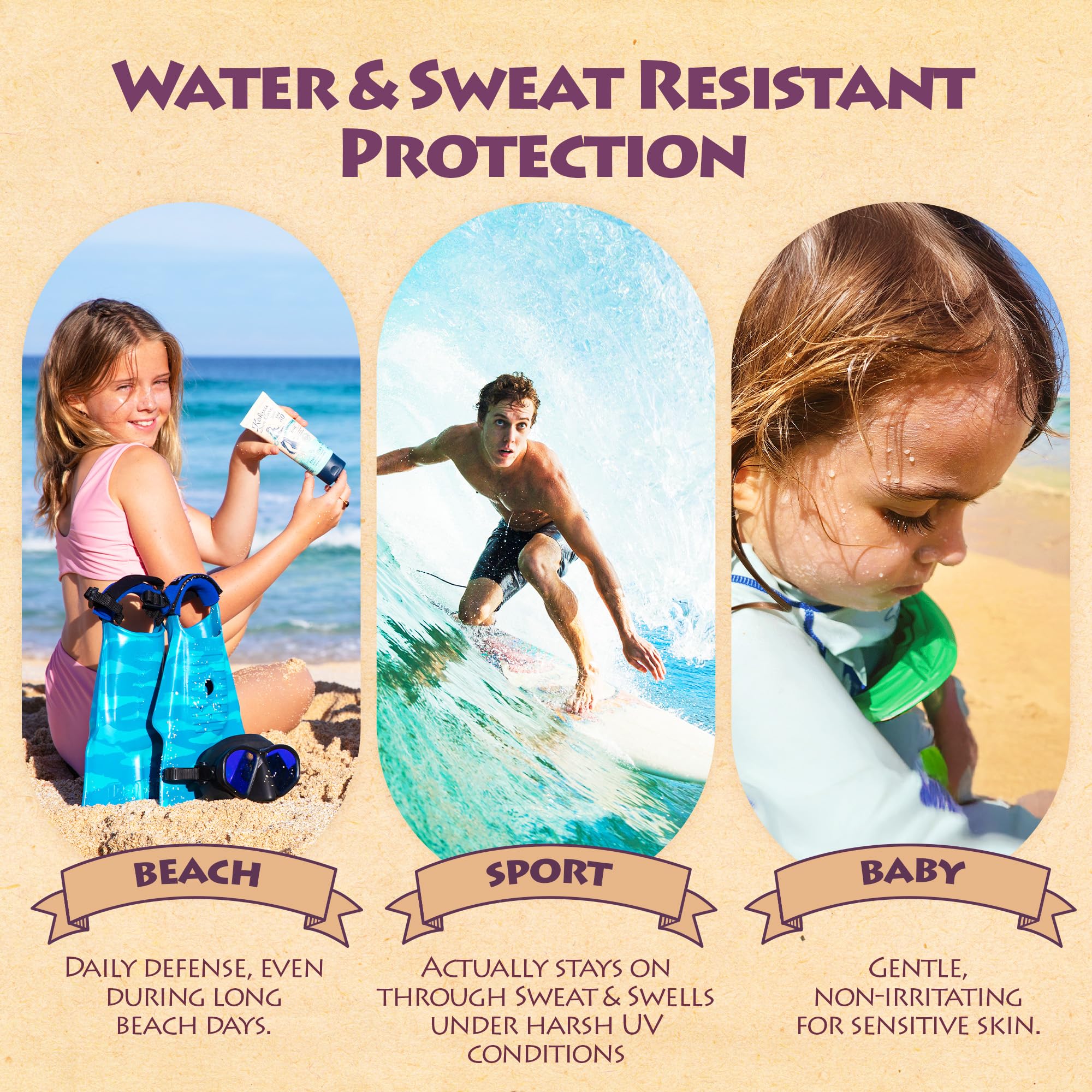 Kokua Sun Care Hawaiian Sunscreen SPF 50 | Mineral, Reef Safe, 3 oz