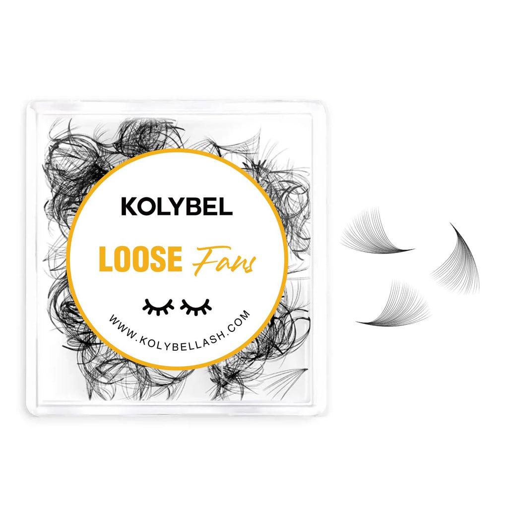 Kolybel 500 Premade Lash Fans – 24D 0.03, D Curl, 12mm | Volume Premade Extensions