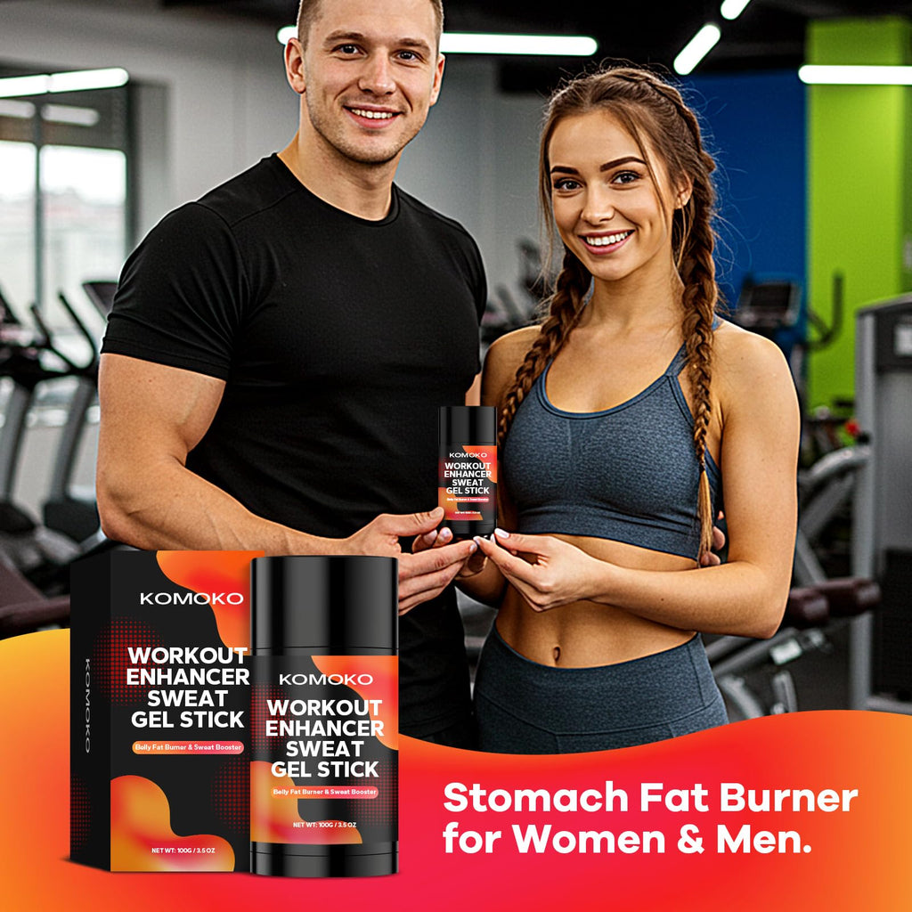 Komoko Fat Burning Sweat Gel Stick – Pre-Workout Sweat Enhancer (3.5 oz)