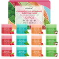 KONEUK 12 Pack Lip Sleeping Mask Set – Overnight Lip Treatment with Vitamin C & Coconut Oil