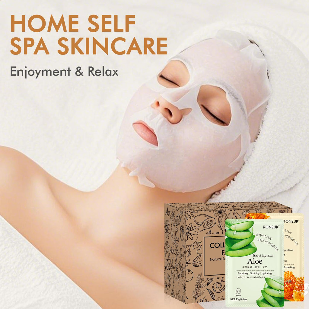 KONEUK 84 Pack Collagen Face Masks – Hydration & Nourishment for All Skin Types