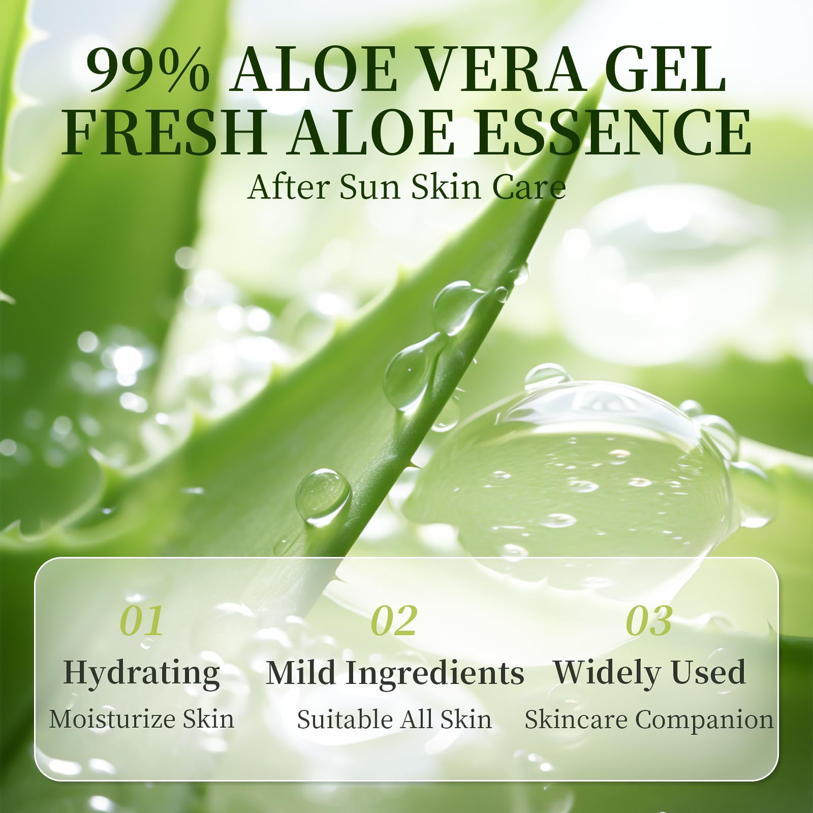 KONEUK 200-Pack Aloe Vera Gel — 99% Pure, Travel-Sized 0.282 oz Sachets