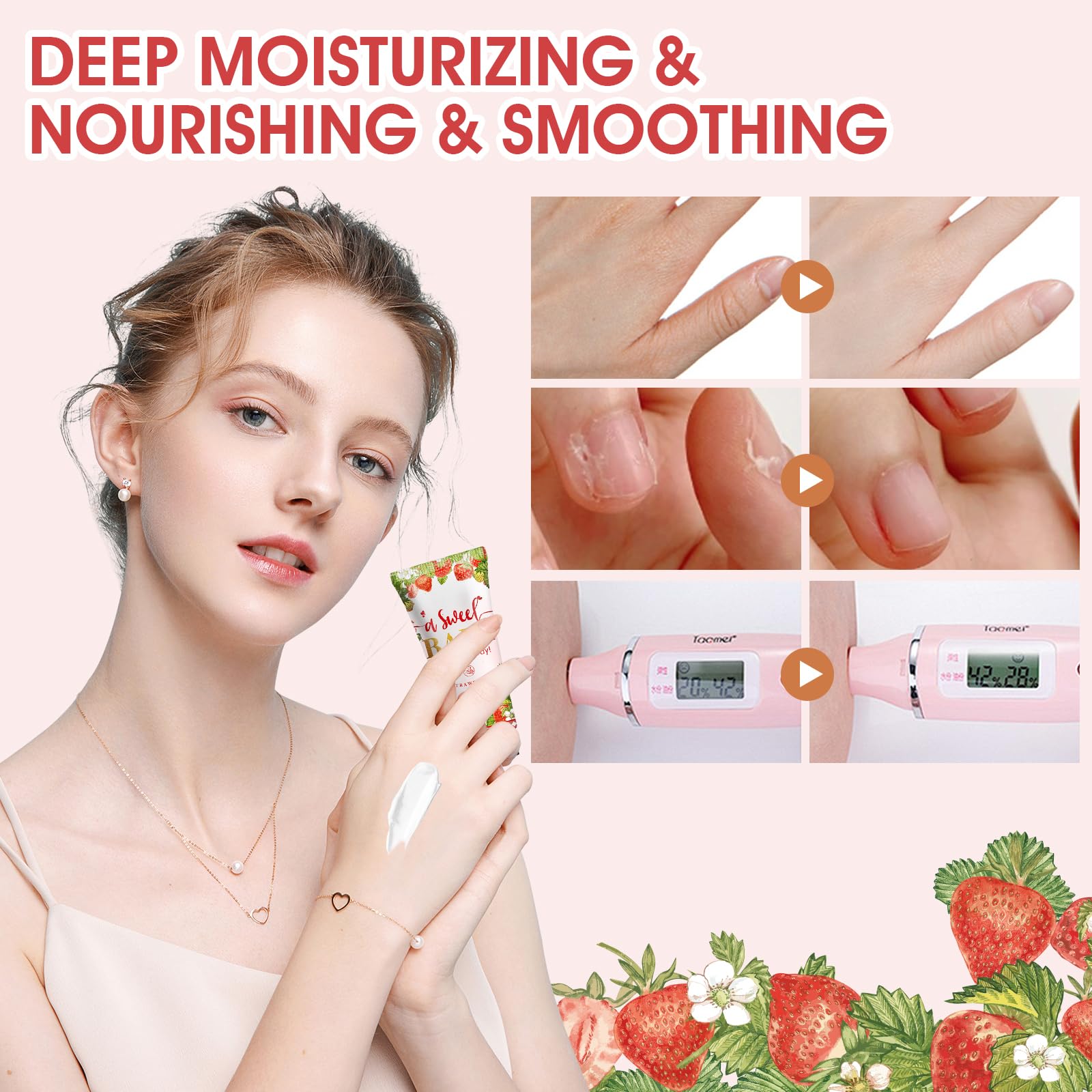 KONEUK 50-Pack Hand Cream Gift Sets – Baby Shower & Bridal Shower Favors (Strawberry)