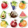 KONEUK 36 Pack Fruit Shaped Sheet Masks – Hydrating Collagen Facial Masks for Dry Skin (9 Designs x 4 Sheets)